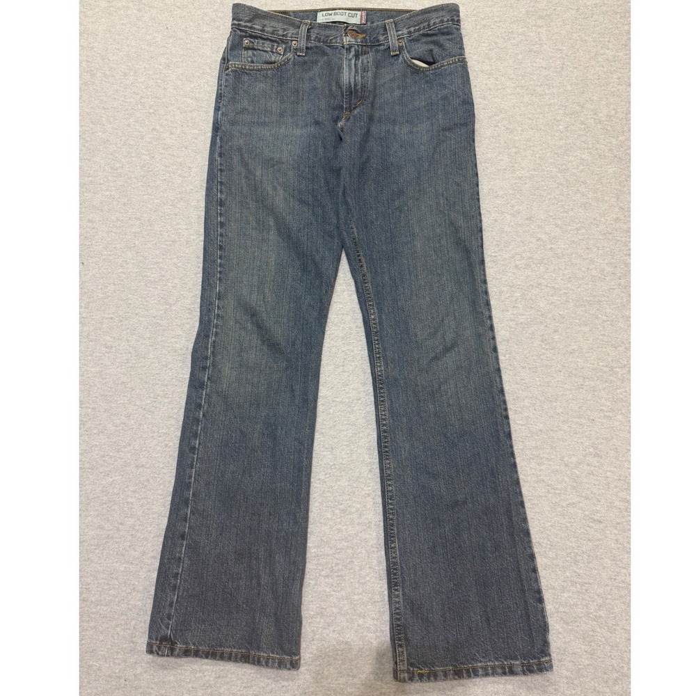 Levis 527 Low Boot Cut Jeans Mens 30x32 Blue Medium Dark Dirt Wash Vintage Y2K
